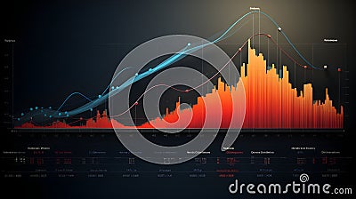 Big data visualization. Futuristic info graphic. Information aesthetic design. Visual data complexity Stock Photo