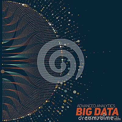 Big data visualization. Futuristic infographic. Information aesthetic design. Visual data complexity. Vector Illustration