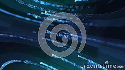 Big data visualization, grid data driven technology futuristic digital background Social network or business analytics Stock Photo