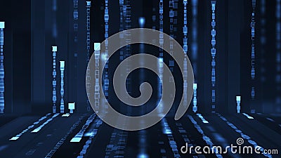 Big data visualization, grid data driven technology futuristic digital background Social network or business analytics Stock Photo