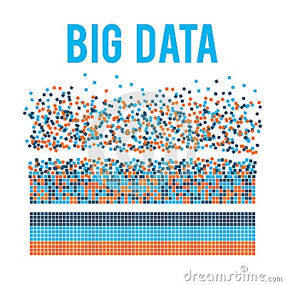 Big data visualization vector background. Vector Illustration