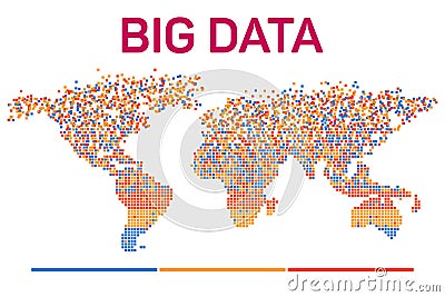 Big data visualization vector background. Vector Illustration