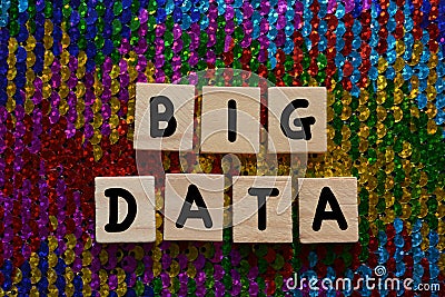 Big Data, word on color background Stock Photo