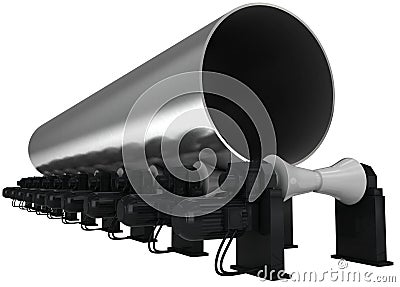 Big-diameter pipe Stock Photo