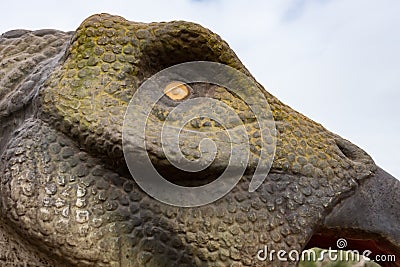 Big dinosaur head close up Editorial Stock Photo