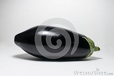 Big eggplant in a white background Stock Photo