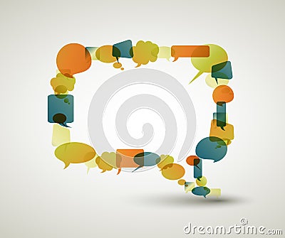 Big empty speech bubble Stock Photo