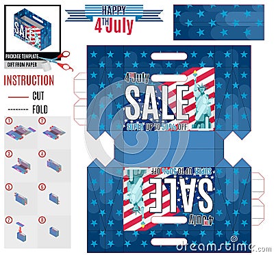 Big event sale independence day template pack Stock Photo