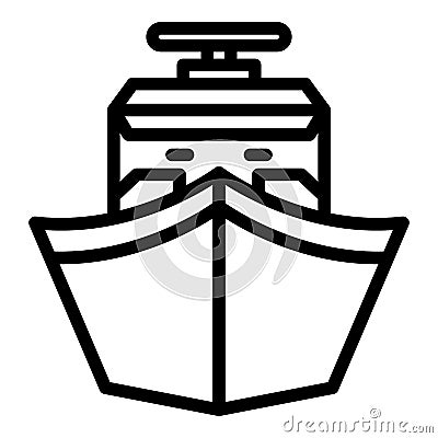 Big ferry icon, outline style Stock Photo