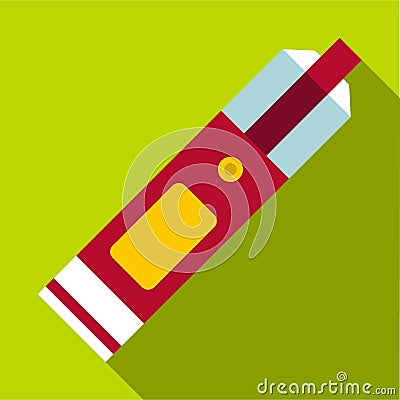 Big flashlight icon, flat style Vector Illustration