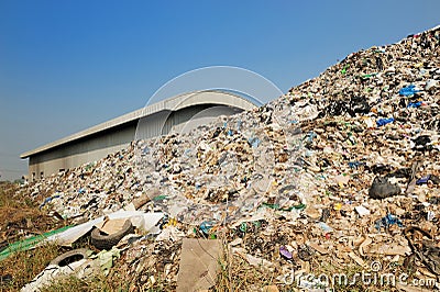 Big garbage heap problem of pollution Stock Photo