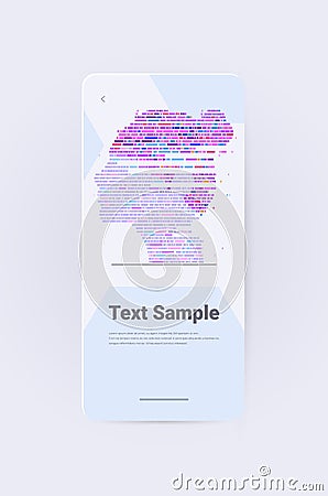 big genomic data with woman face genome sequence map horizontal vertical Vector Illustration