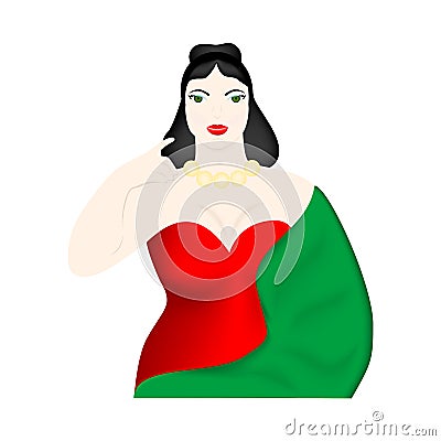 The big girl Vector Illustration