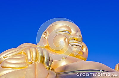 The Big Gold Bhuddha Statue in ChiangMai,TH. Stock Photo