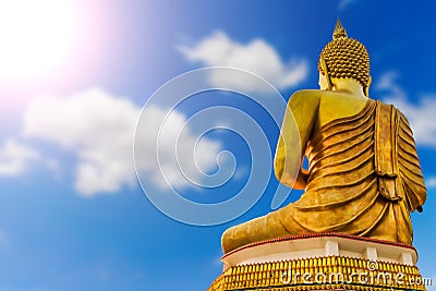 Big Golden Buddha statuep Stock Photo