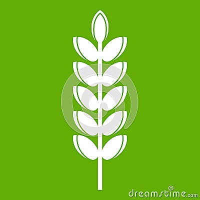 Big grain spike icon green Vector Illustration