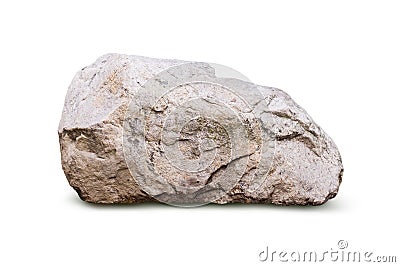Big granite rock stone, isolated Stock Photo