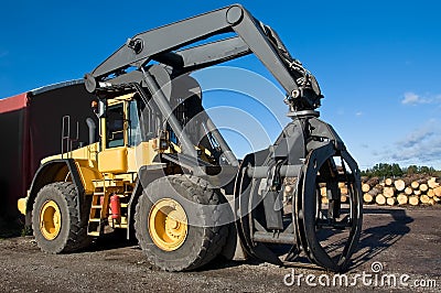 Big grapple loader Stock Photo