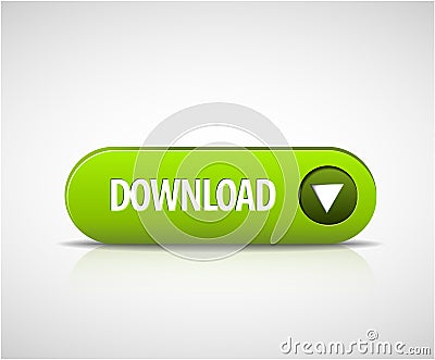 Big green download now button Stock Photo