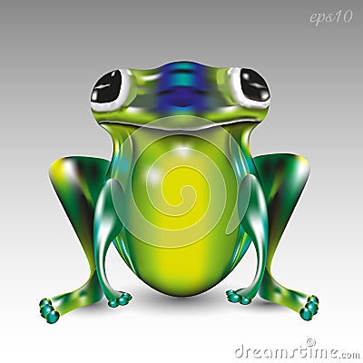 Big green frog Vector Illustration