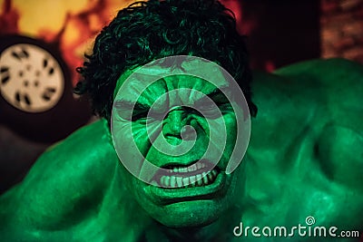 The Hulk, wax sculpture, Madame Tussaud Editorial Stock Photo