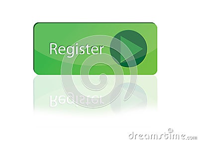 Big green register button Stock Photo