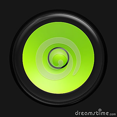 Big green speaker Stock Photo