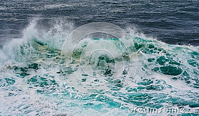 Big green wave Stock Photo