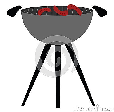 Big griller , vector or color illustration Vector Illustration