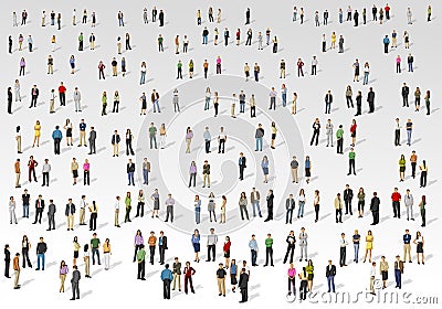 Big group of people Vector Illustration