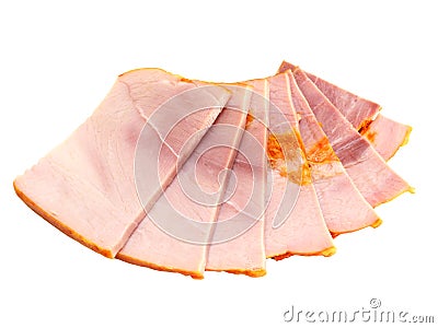 Big group of thinly sliced meat Stock Photo