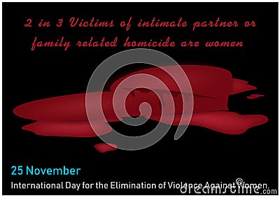 Poster campaign of international day for the elimination of violence Against Women in vector design Vector Illustration