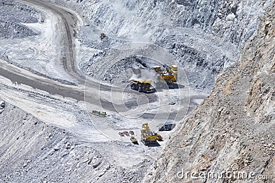 Chuquicamata, biggest open pit copper mine, Calama, Chile Stock Photo