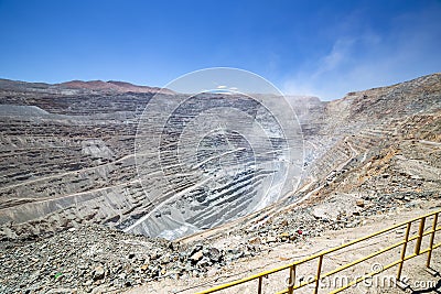 Chuquicamata, biggest open pit copper mine, Calama, Chile Stock Photo