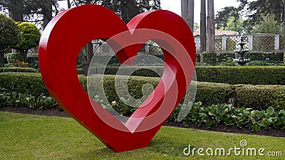 Big heart garden decoration Stock Photo