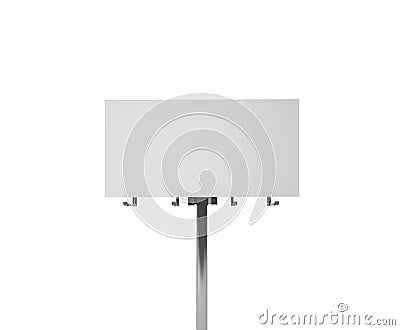 Big and high blank billboard on white background Stock Photo