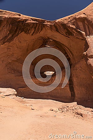 Big Hogan rock feature Monument Valley Arizona Stock Photo