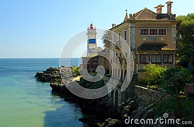 The big house and the beacon Stock Photo