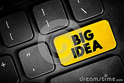 Big Idea - core concepts, principles and processes that should serve as the focal point of curricula, instruction, and assessment Stock Photo