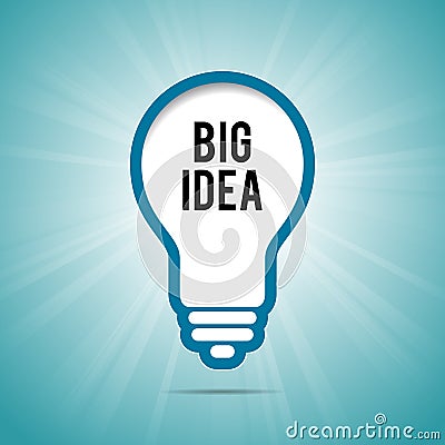 Big Idea Light Bulb Background Vector Illustration