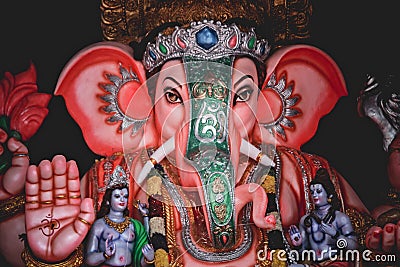 Big idle of lord ganesha Stock Photo