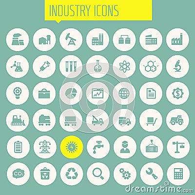 Big Industry icon set Vector Illustration