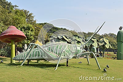 Big insect statue at NTR garden, Hyderabad Editorial Stock Photo