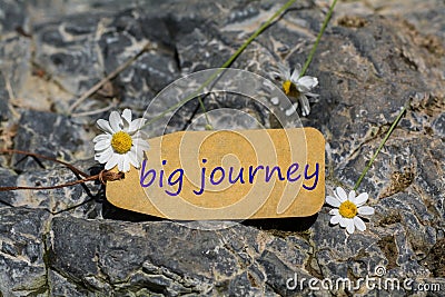 Big journey label Stock Photo