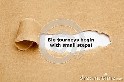 Big journeys begin with small steps Stock Photo