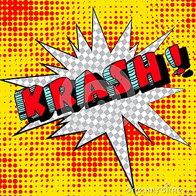 Big krash. Comic book explosion. Illustration Vector Illustration