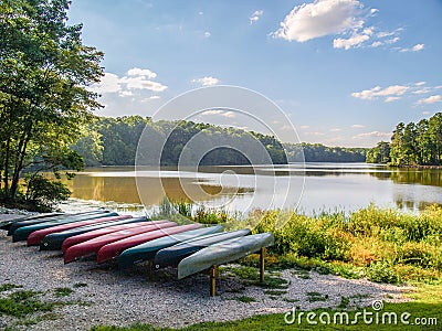 Big Lake at William B. Umstead State Park Stock Photo