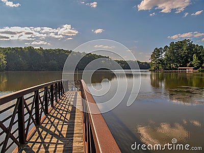 Big Lake at William B. Umstead State Park Stock Photo