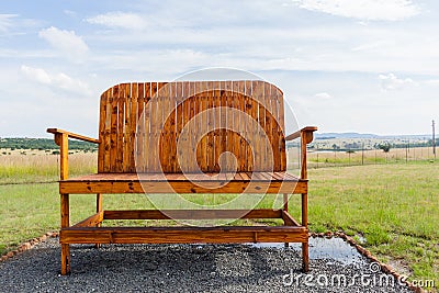 Big Large Giant Chair Outdoors Farmlands Stock Photo