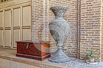 Big metal vase Shiraz Stock Photo